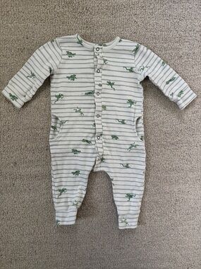 Pehr Green Striped Frog One-Piece